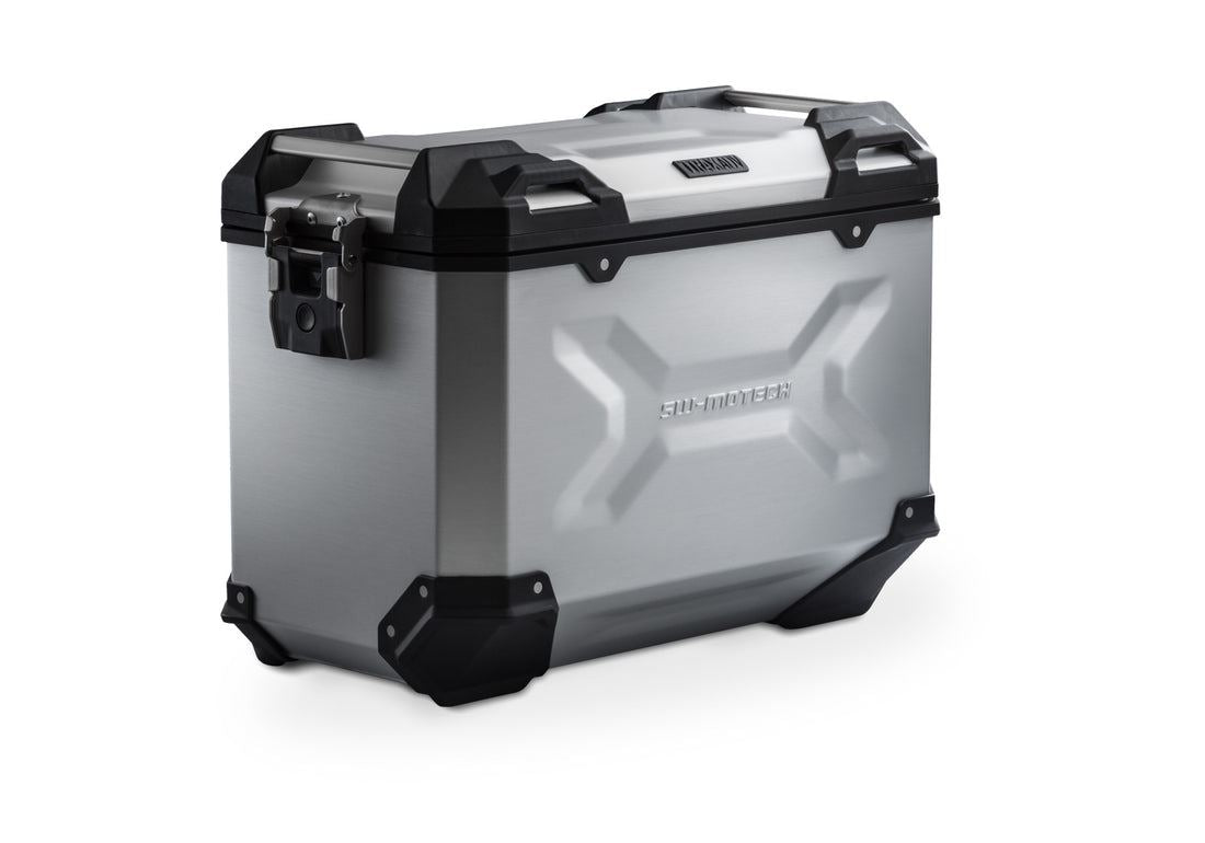SW-Motech TRAX ADV Left Side Motorcycle Case Aluminum 45 Litre Silver